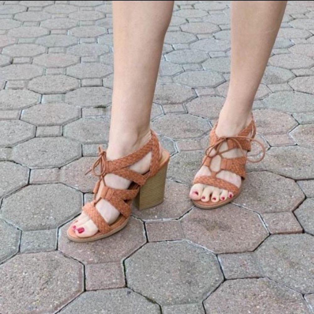 Caged Sandals with Chunky Heels